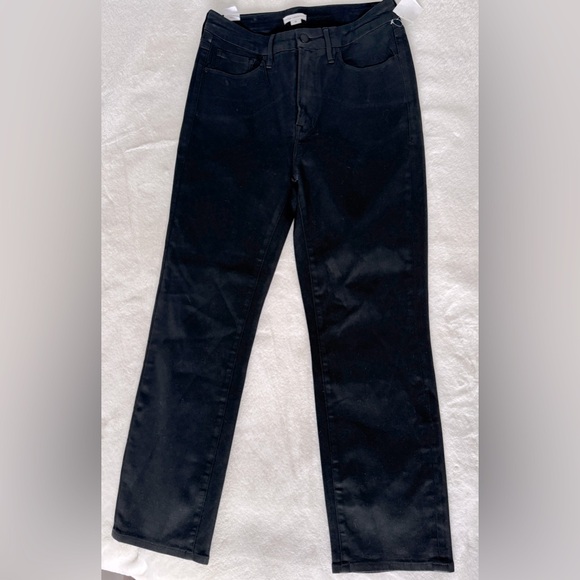 NWT Good American Coated Straight Leg Jeans, Size 15 (32 inch waist) - Picture 4 of 14